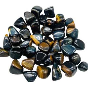 1 lb Tiger's Eye, Blue tumbled stones