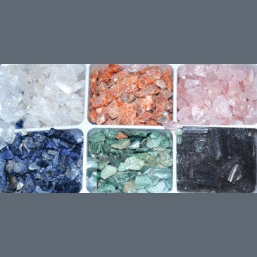 6 Piece untumbled stones set 5 lb
