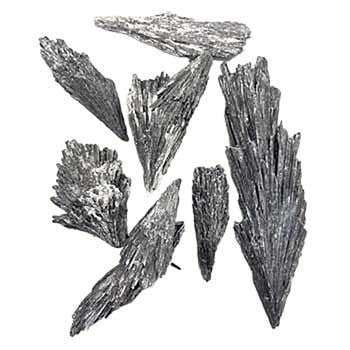 1 lb Black Kyanite, Broom untumbled stones