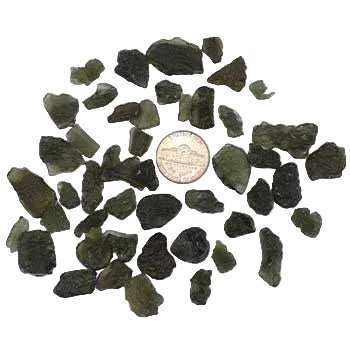 Untumbled Moldavite stone 50g for spiritual transformation and chakra healing