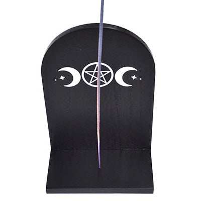 Triple Moon Incense Burner, 7 1/4"