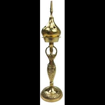 9" Goddess brass incense burner