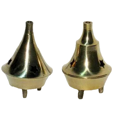 Brass cone incense burner 2 1/4"