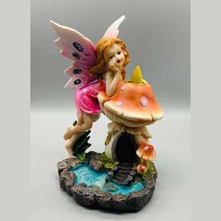 6 3/4" Fairy backflow incense burner