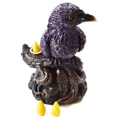Raven Backflow Incense Burner, 6 1/2"