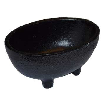 1 3/4" Oval cast iron cauldron/smudge pot