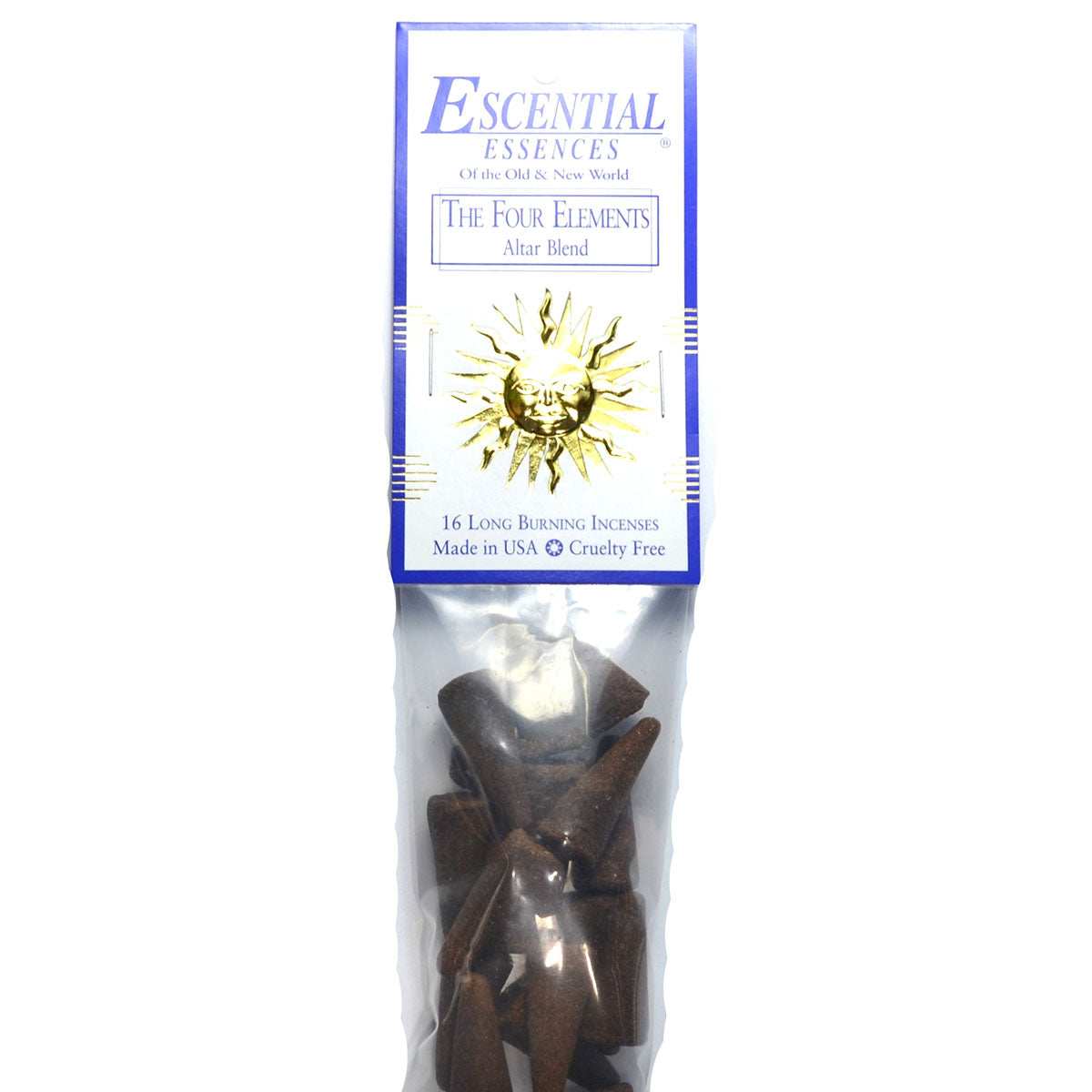 Four Elements Altar Blend Incense Cones by Escential Essences, 16 Cones