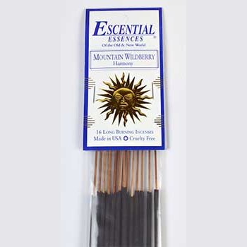 Mountain Wildberry essential essences incense sticks 16 pack