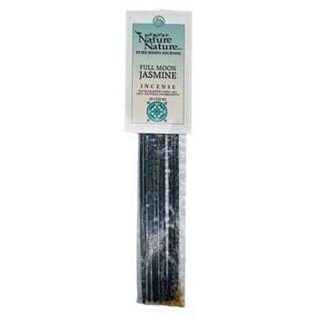 Full Moon Jasmine stick 10 pack, natural resin incense, hand crafted, spiritual benefits, made in USA.