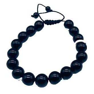 10mm Obsidian, Black bracelet