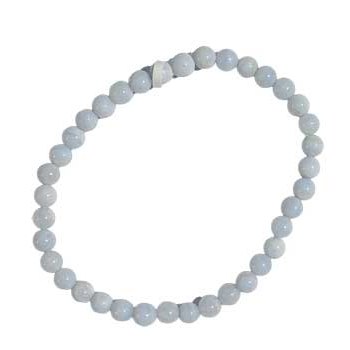 4mm Agate, Blue Lace bracelet