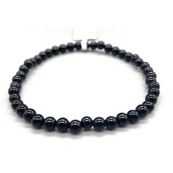 4mm Onyx, Black bracelet