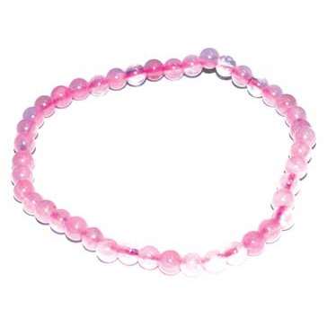 Rose quartz bracelet with 4mm beads for heart healing and unconditional love