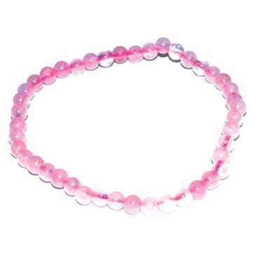 Rose quartz bracelet with 4mm beads for heart healing and unconditional love