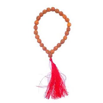 8mm Rudraksha w Tassel bracelet