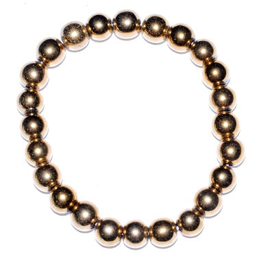 8mm Gold plated Hematite bracelet