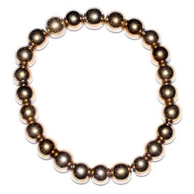 8mm Gold plated Hematite bracelet