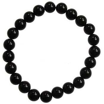Black Onyx Bracelet with 8mm beads for spiritual protection and grounding