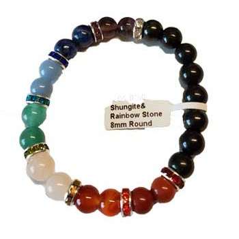8mm Chakra & Shungite