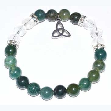 8mm Moss, Green/ Triquetra