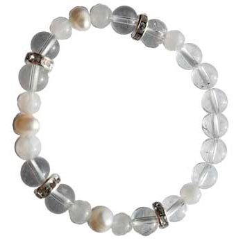 8mm Quartz/ Rainbow Moonstone Pearl