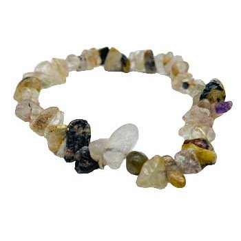 Quartz, Rutilated chip bracelet