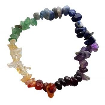 7 Chakra chip bracelet