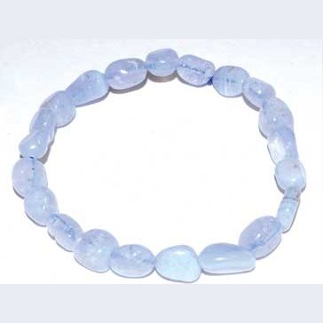 Agate, Blue Lace Nugget bracelet