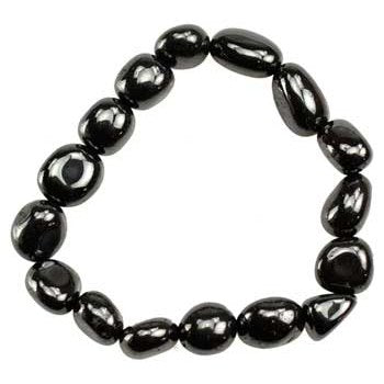 Hematite man-made gemstone bracelet