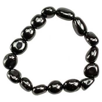 Hematite man-made gemstone bracelet