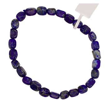 Lapis nugget bracelet with blue polished stones for spiritual insight and self-expression