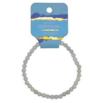 4mm Aquamarine stretch bracelet