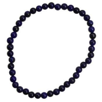 Lapis Stretch Bracelet, 4mm Beads