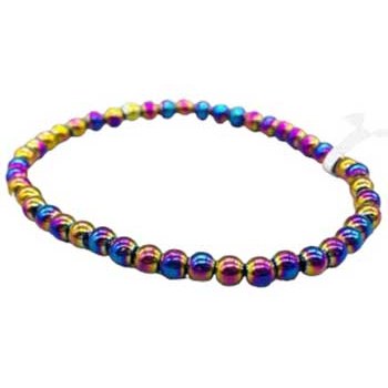 4mm Rainbow Hematite stretch bracelet