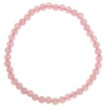 4mm Rose Quartz Stretch Bracelet for emotional healing and heart chakra balance