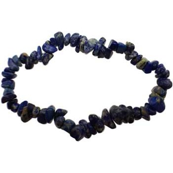 Elastic Lapis chip bracelet with irregular blue stones for spiritual balance and clarity