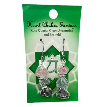 Heart chakra earrings