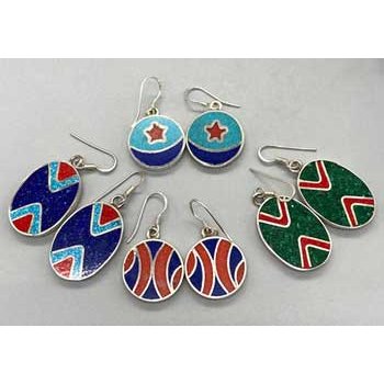 Inlay various earrings