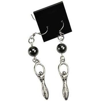 Hematite Goddess earrings