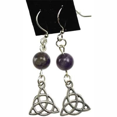Amethyst Triquetra earrings
