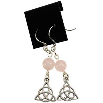 Rose Quartz Triquetra earrings
