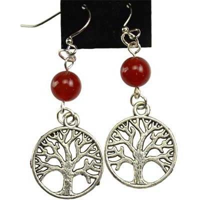 Carnelian Tree of Life earrings