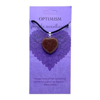Optimism Purple Aventurine heart