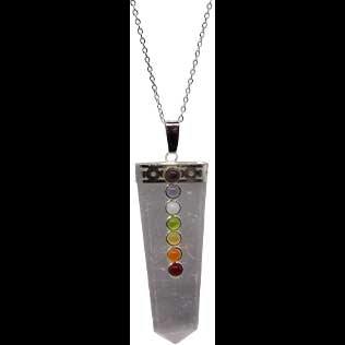 Selenite Chakra necklace
