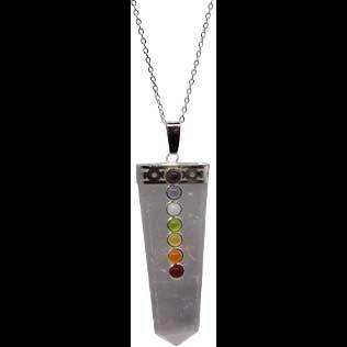 Selenite Chakra necklace