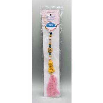 Compassion & Harmony Kwan Yin necklace with Apatite and Rose Quartz beads, handmade spiritual jewelry