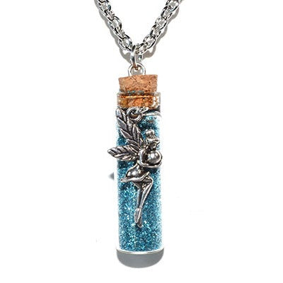 Fairy Blue glitter necklace