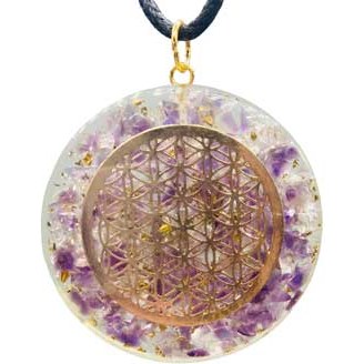 1 5/8" Orgone FOL Amethyst & Quartz