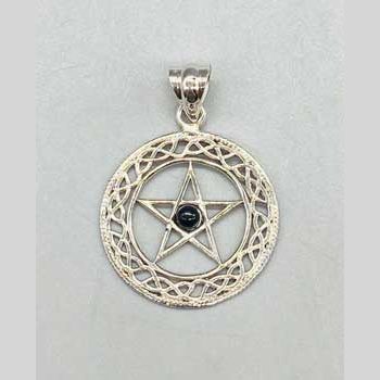 30mm Black Obsidian Pentagram
