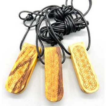 set of 3 2" Palo Santo Flower of Life